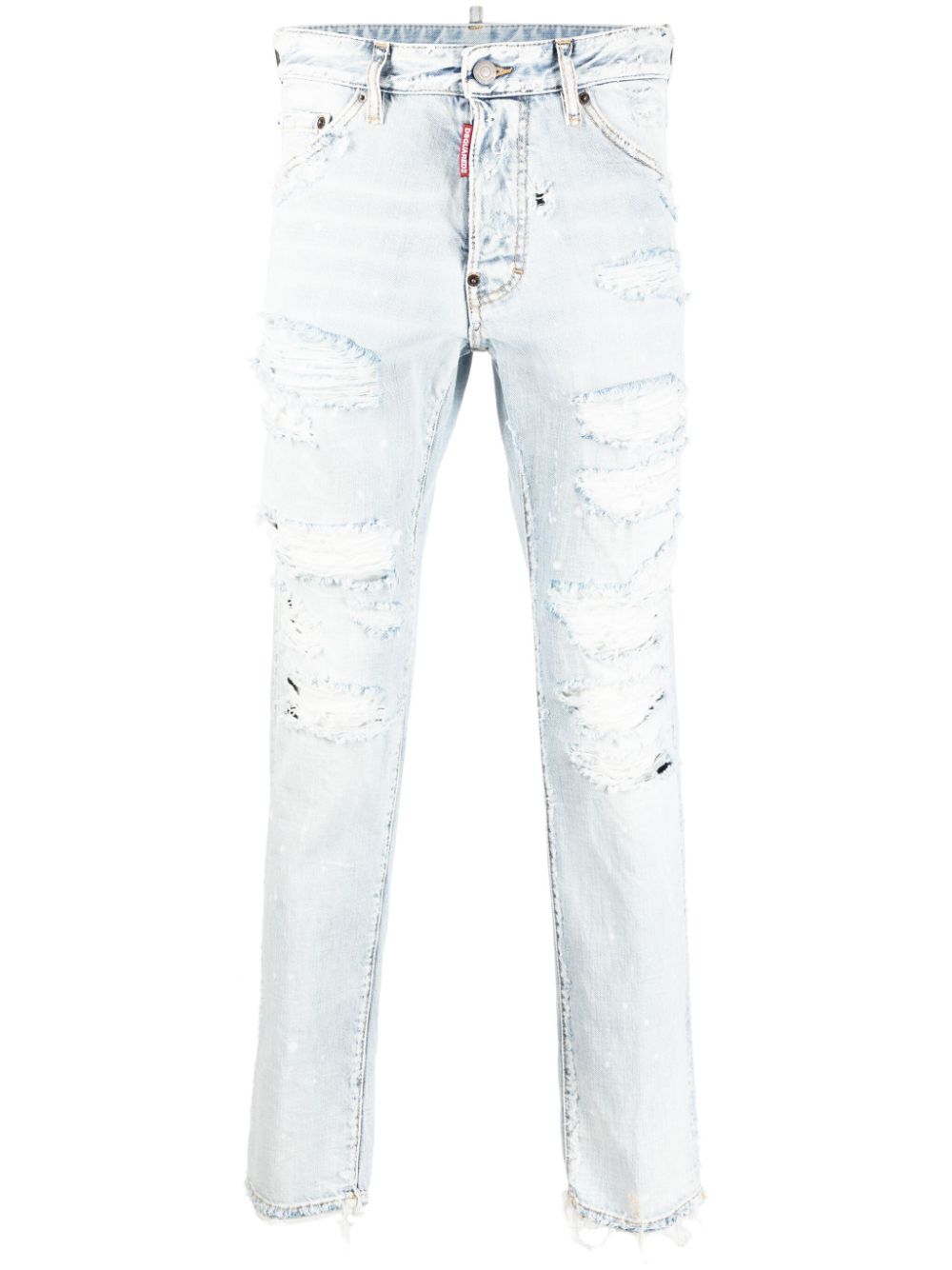 Dsquared2 Destroyed-effect Jeans In Blue