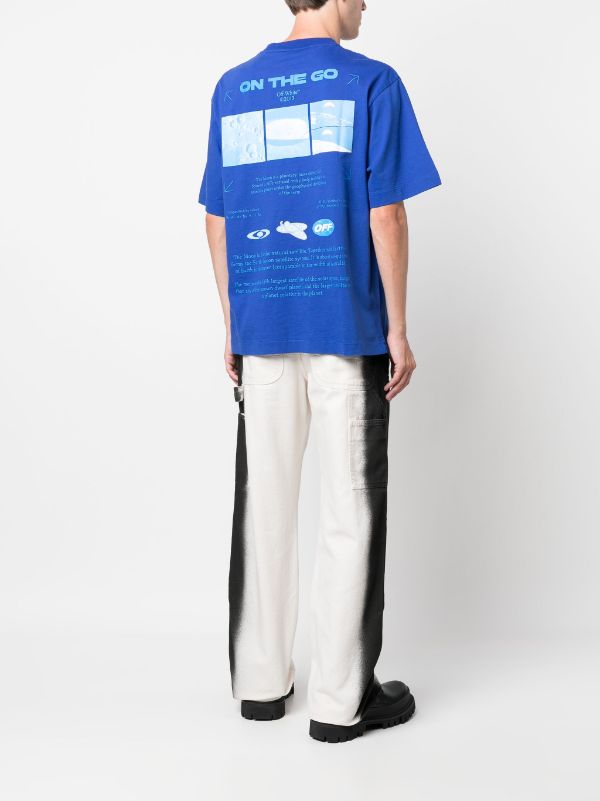 Off-White moon-print Cotton T-shirt - Farfetch