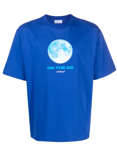 Off-White moon-print cotton T-shirt