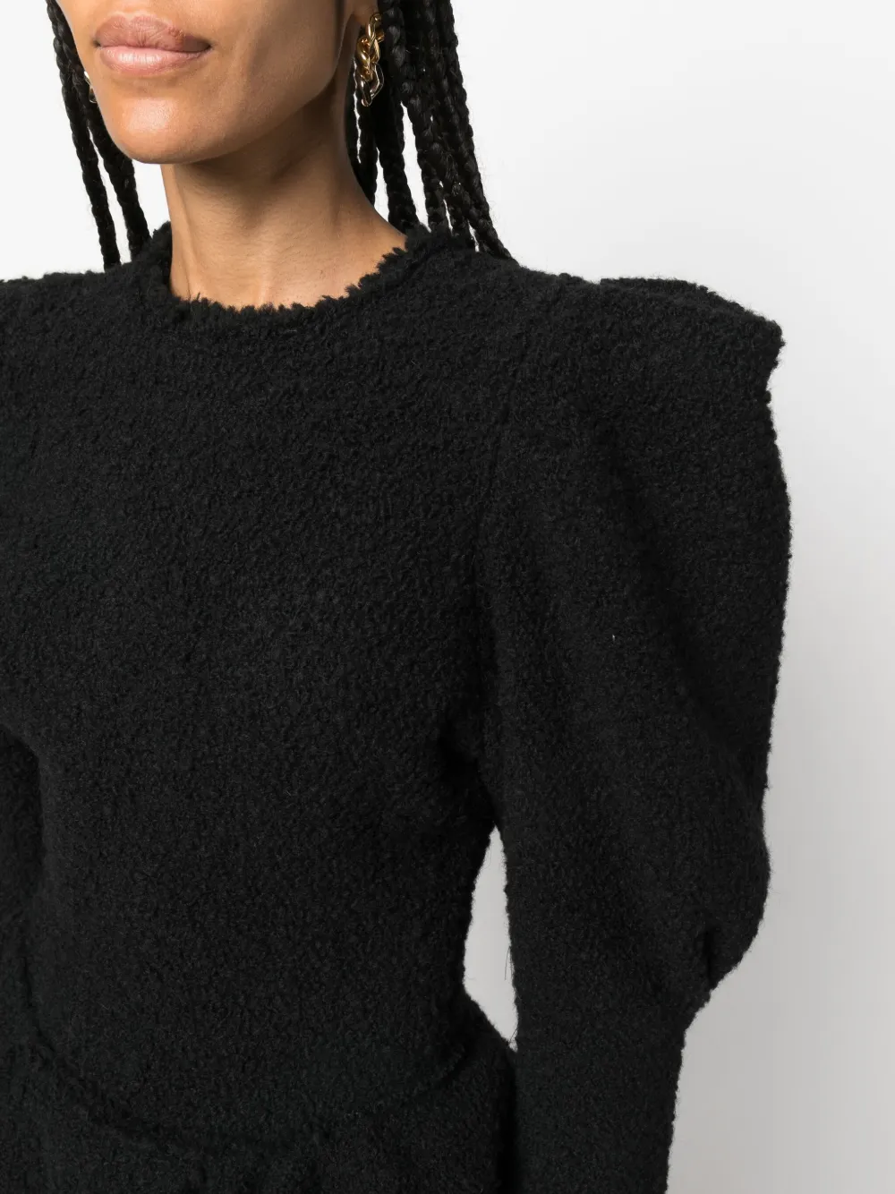 ISABEL MARANT GIAMILI BOUCLÉ PEPLUM TOP