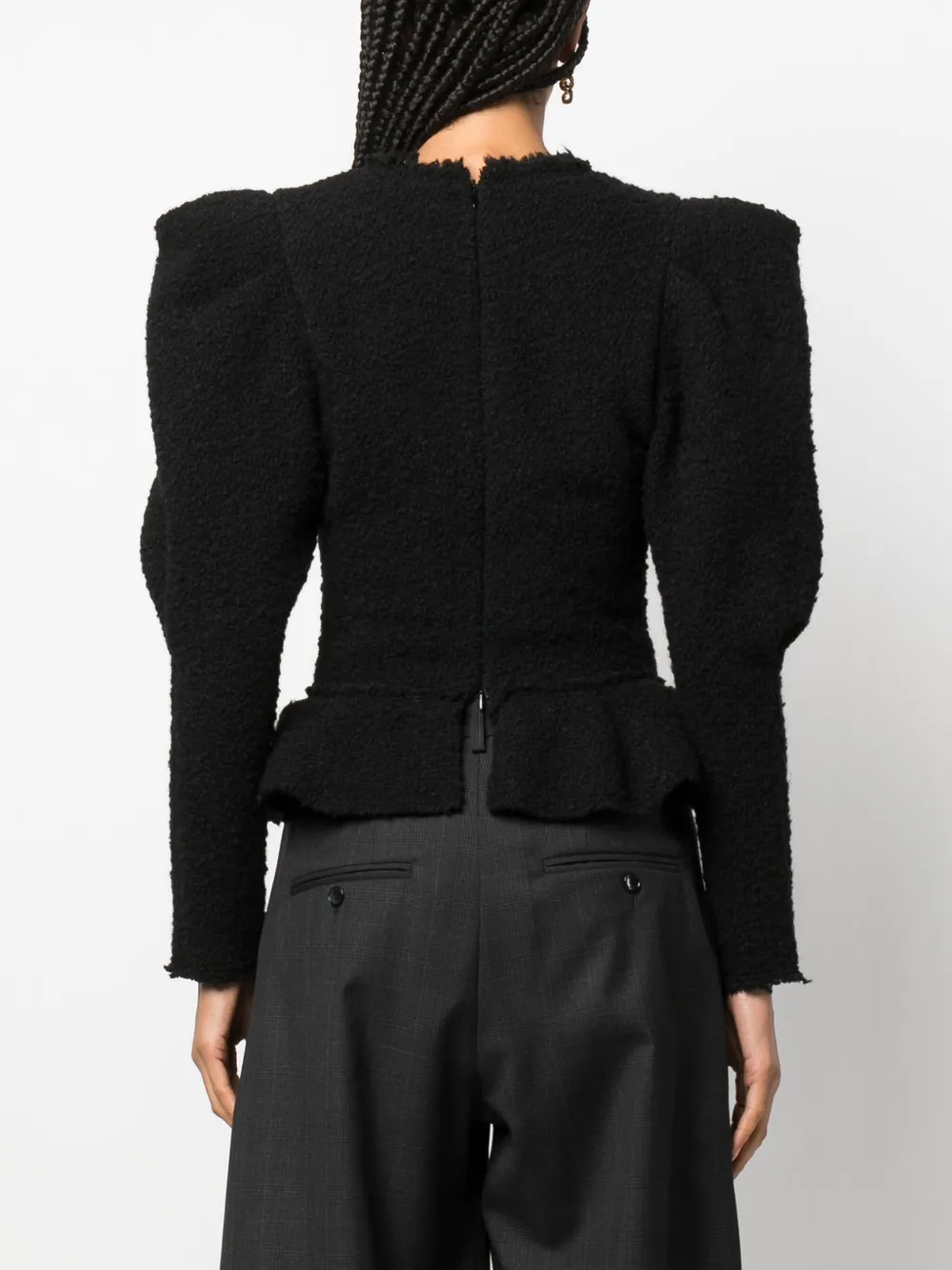 ISABEL MARANT GIAMILI BOUCLÉ PEPLUM TOP