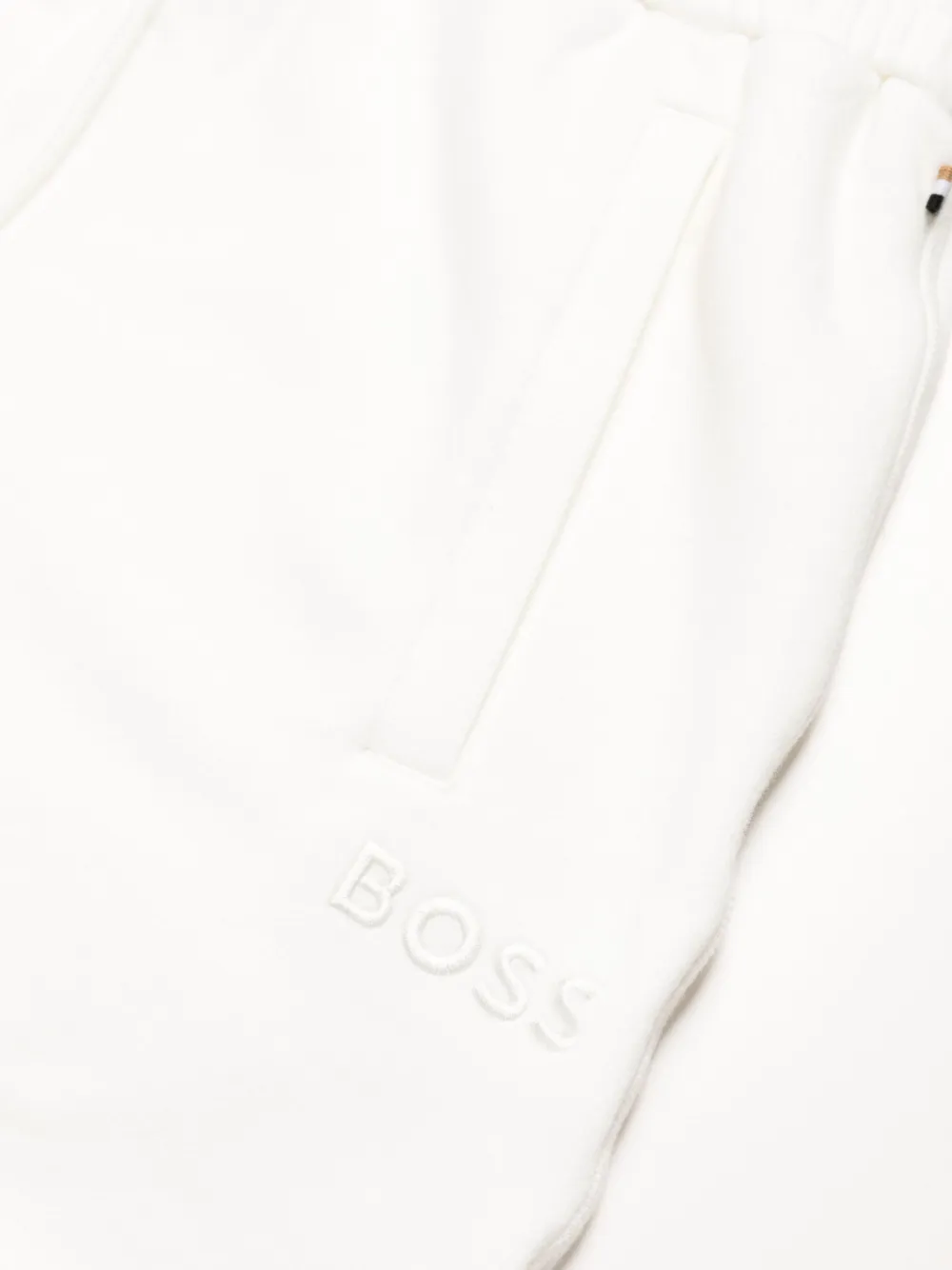 BOSS Shorts met geborduurd logo Wit