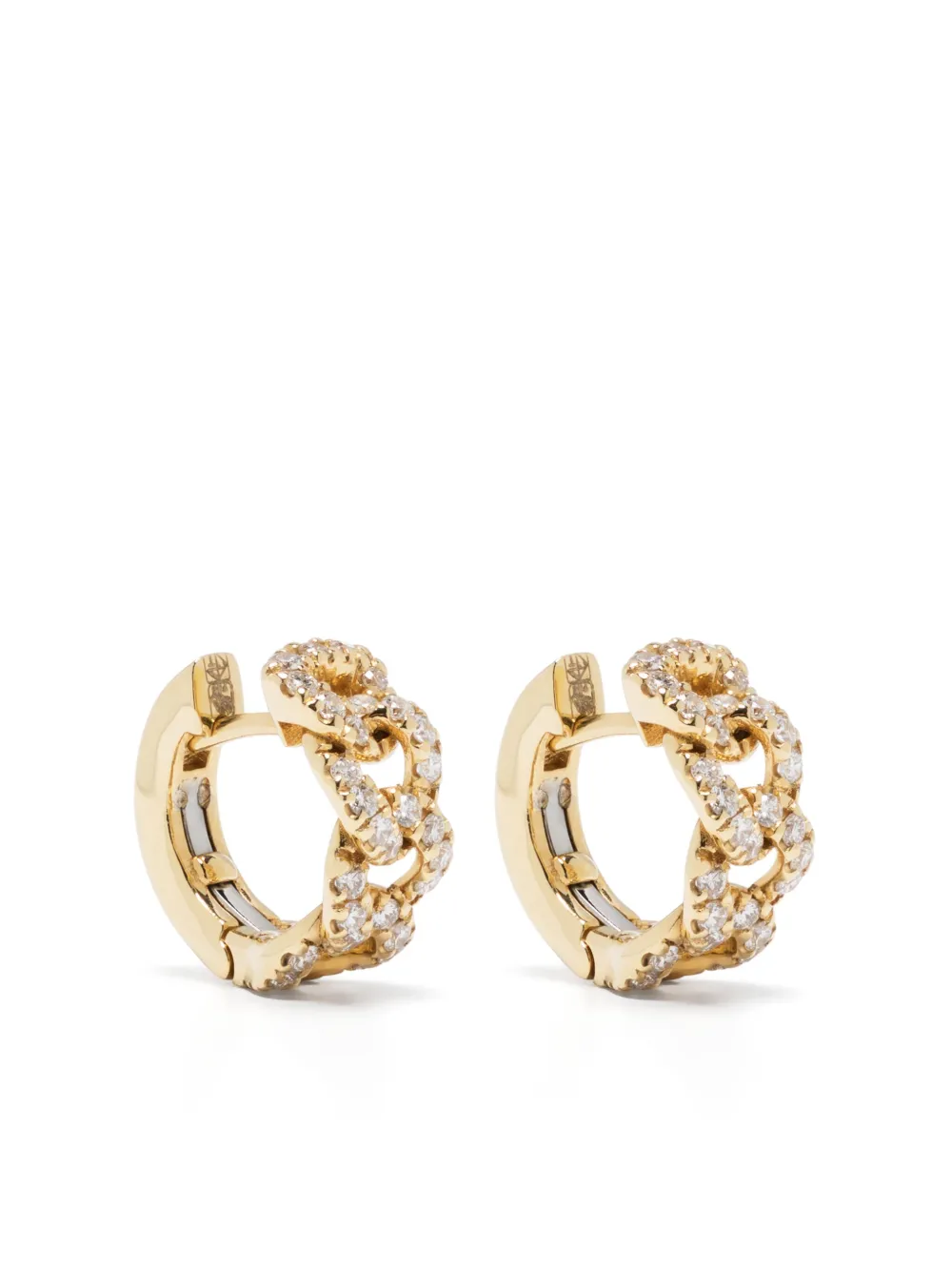 ROSEKEY Orecchini a cerchio in oro giallo 18kt con diamanti