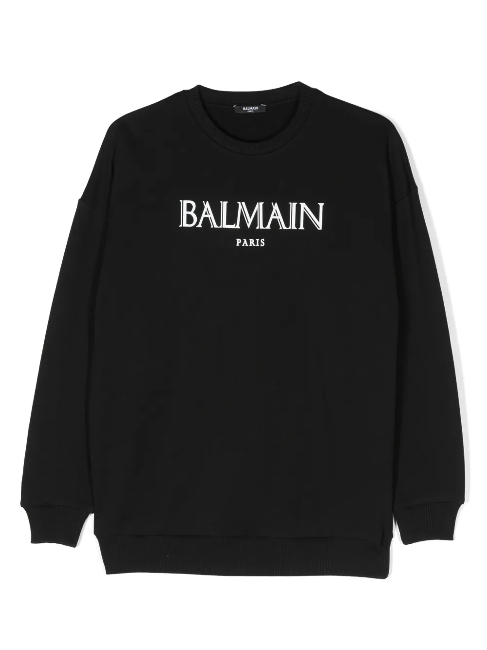 BALMAIN LOGO-PRINT CREW-NECK SWEATSHIRT