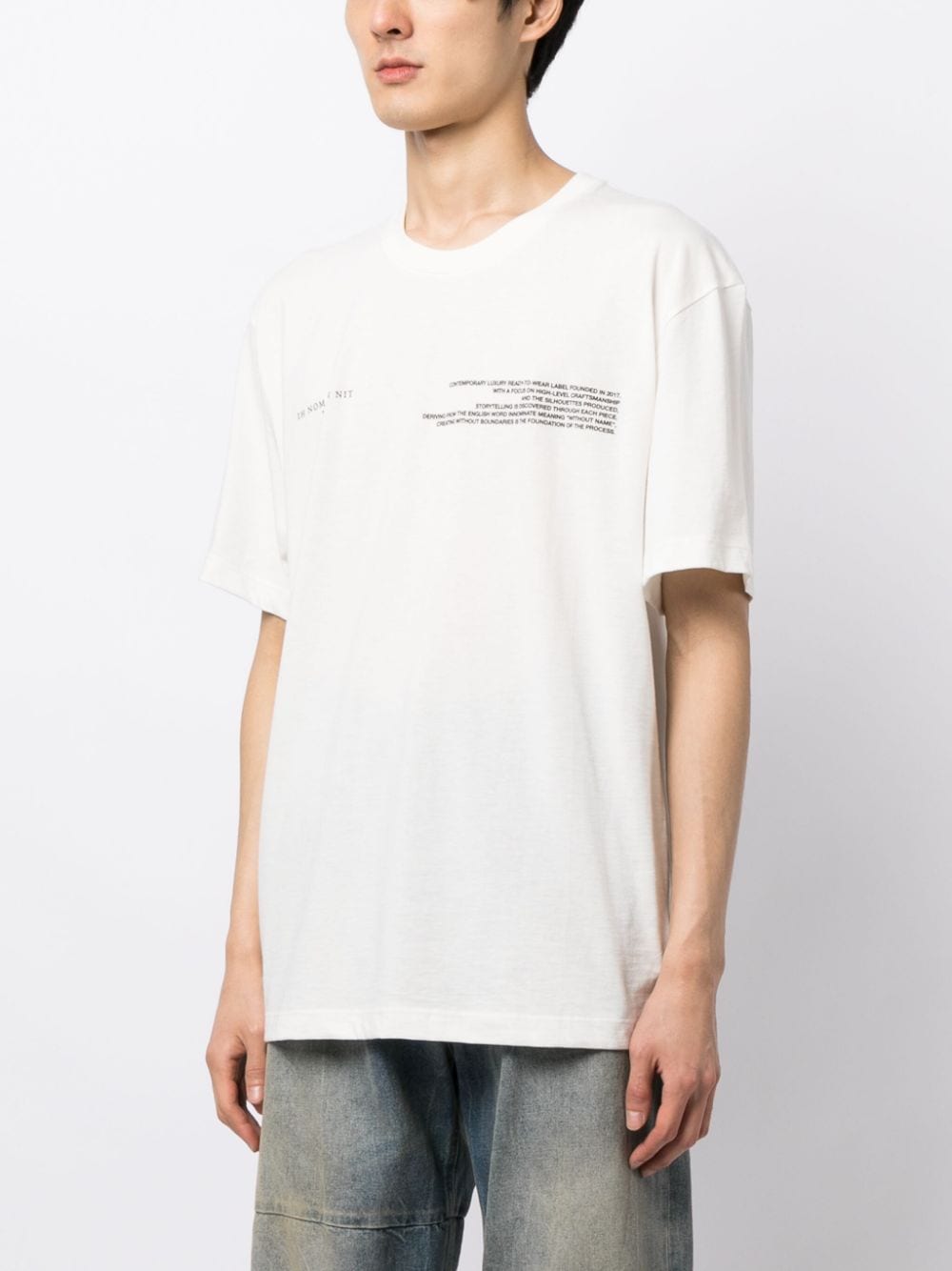 Shop Ih Nom Uh Nit Slogan-print Jersey T-shirt In Weiss