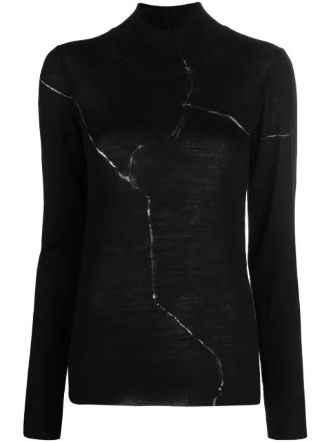 Stefano Mortari distressed-effect knitted top 