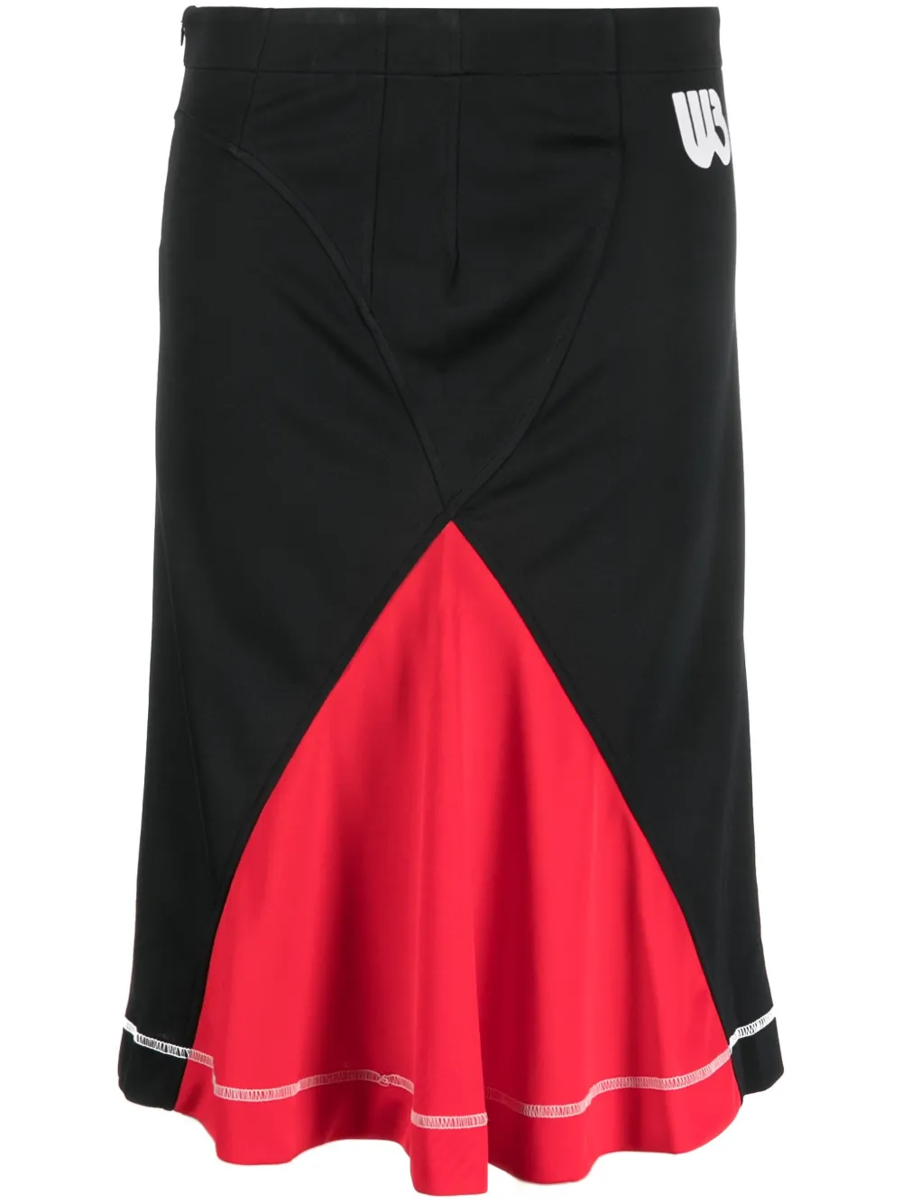 WALES BONNER COLOUR-BLOCK MIDI SKIRT