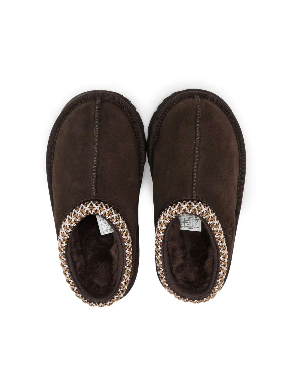 Ugg Logo-debossed Wool Blend Slippers In Brown