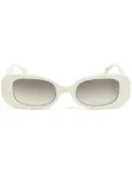 Linda Farrow Lola rectangle-frame sunglasses - White