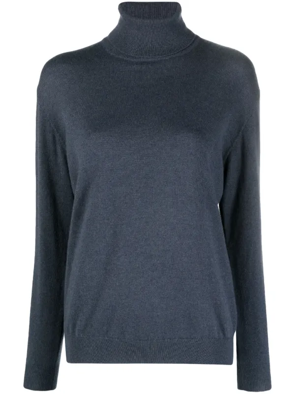 Cashmere Turtleneck Sweater in Grey - Brunello Cucinelli