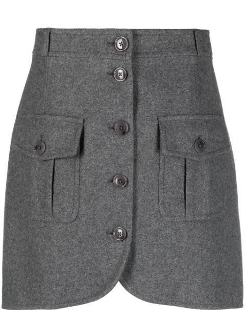 Kenzo high-waist buttoned miniskirt