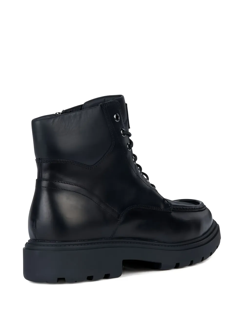 Geox lace-up leather boots Black
