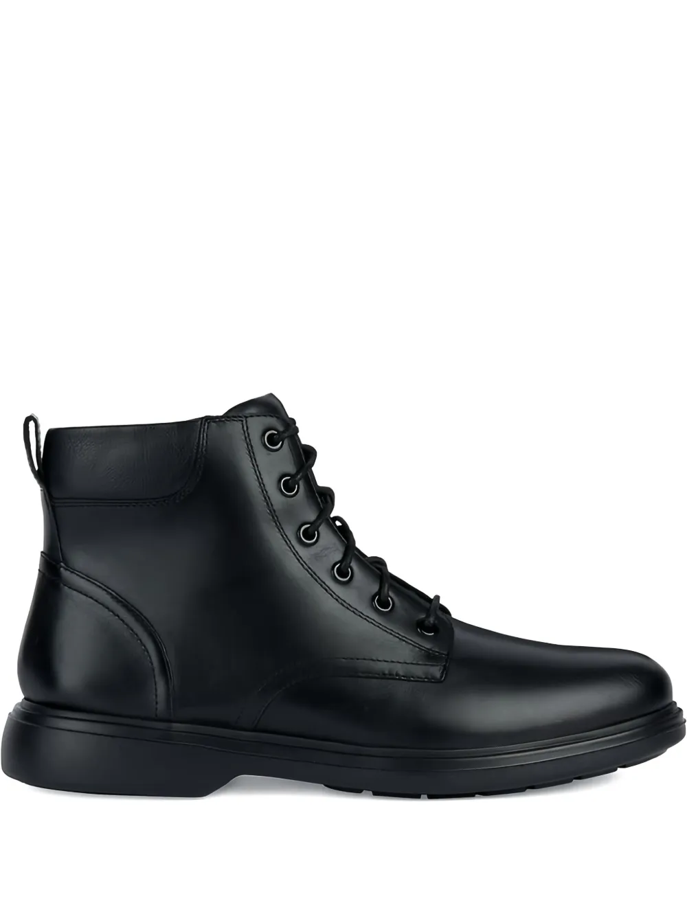 Geox lace-up leather boots Black
