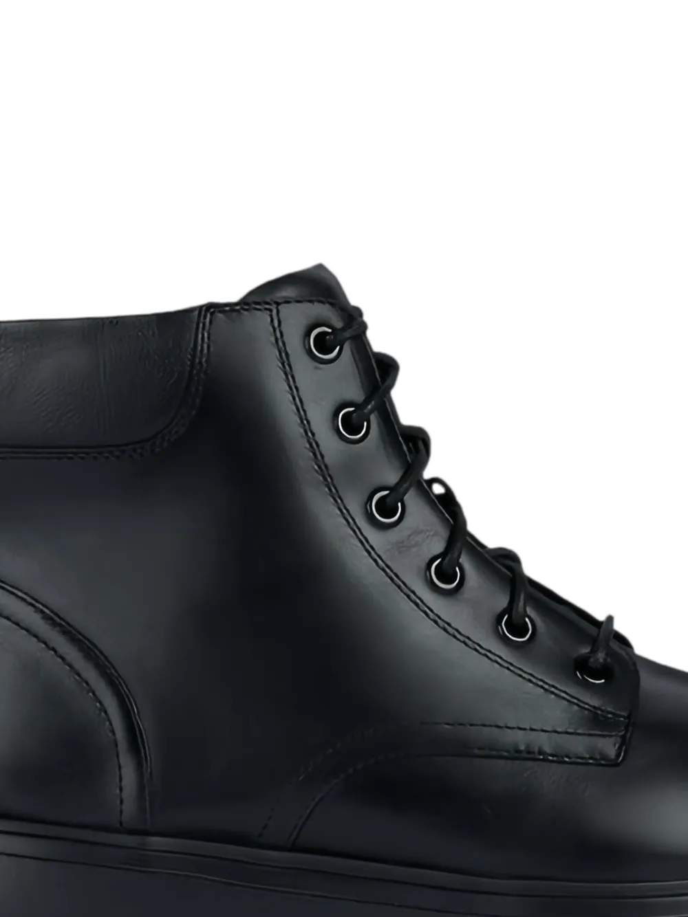 Geox lace-up leather boots Black