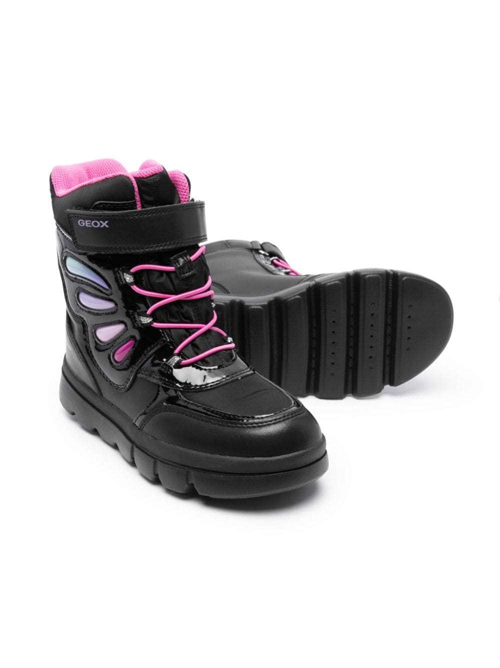 Geox Kids Willaboom laarzen met klittenband - Zwart