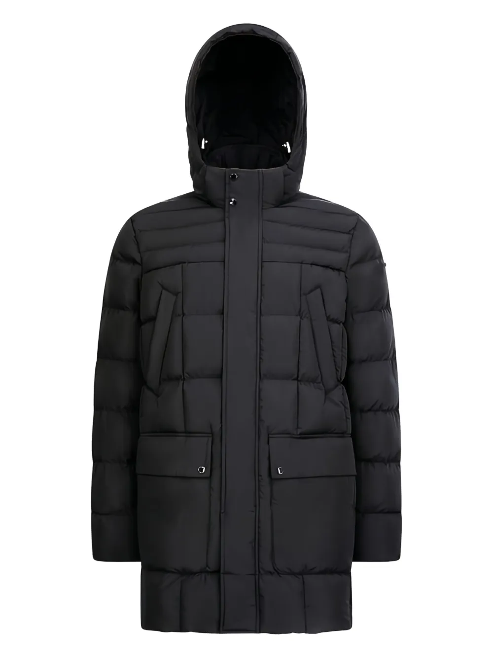 Geox Hilstone quilted hooded jacket | Black | Image 1