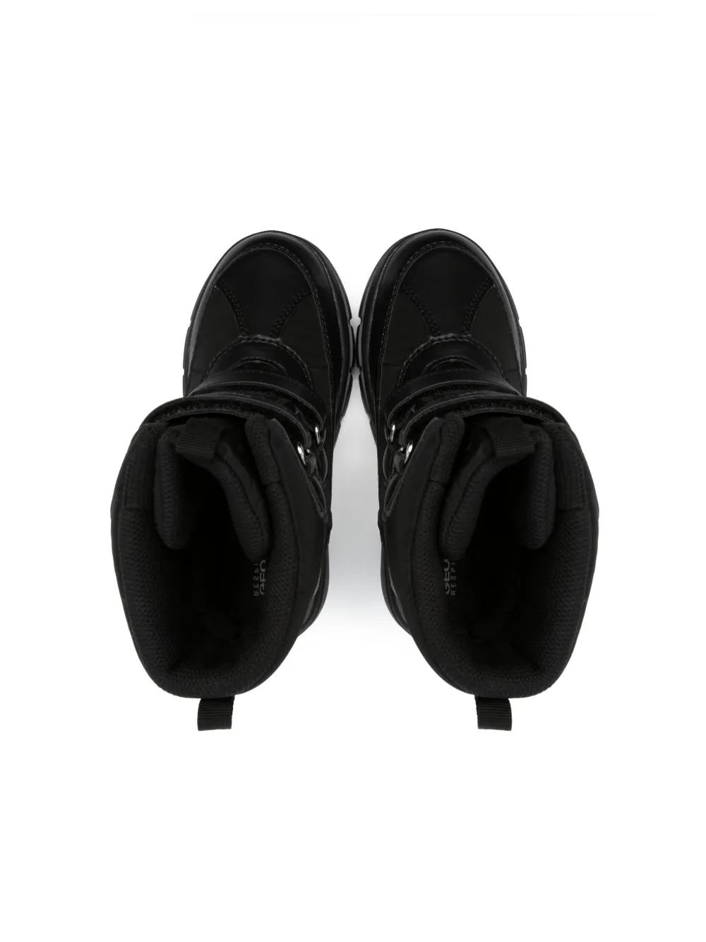 Geox Willaboom Touch-strap Boots In Black