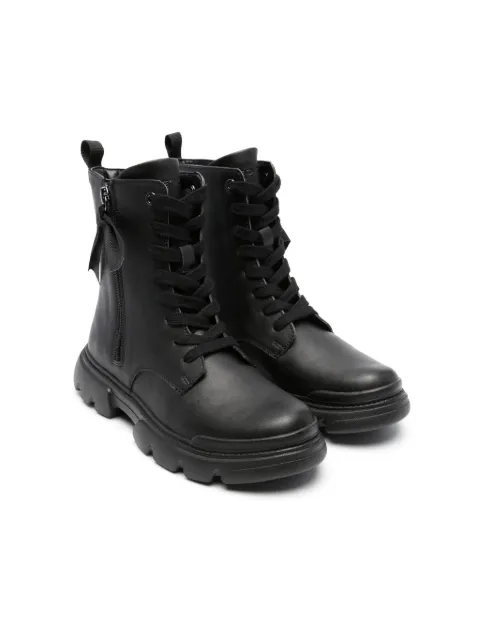 Geox Kids Junette combat lace-up boots