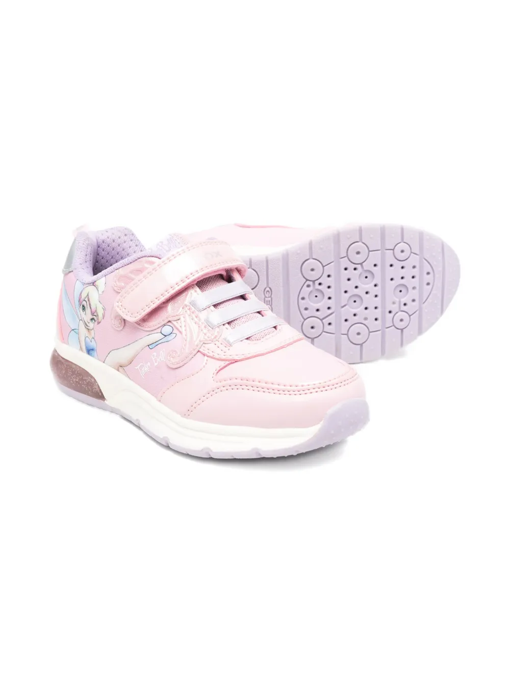 Geox Kids Spaceclub strap sneakers Roze
