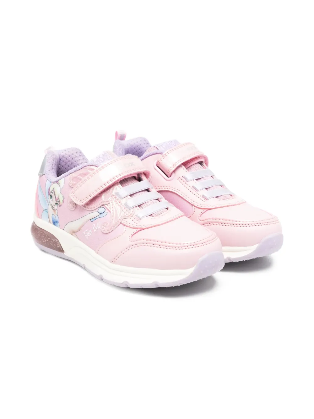 Geox Kids Spaceclub strap sneakers Roze