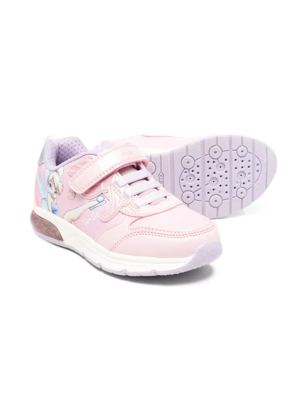 Geox Kids Spaceclub sneakers met band Roze