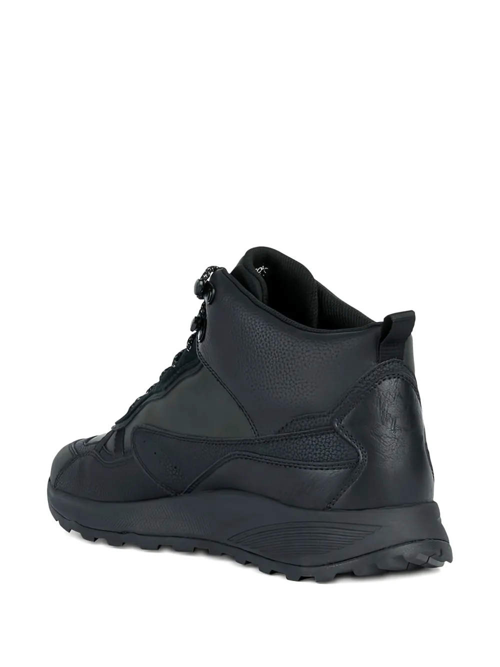 Geox lace-up leather boots Black