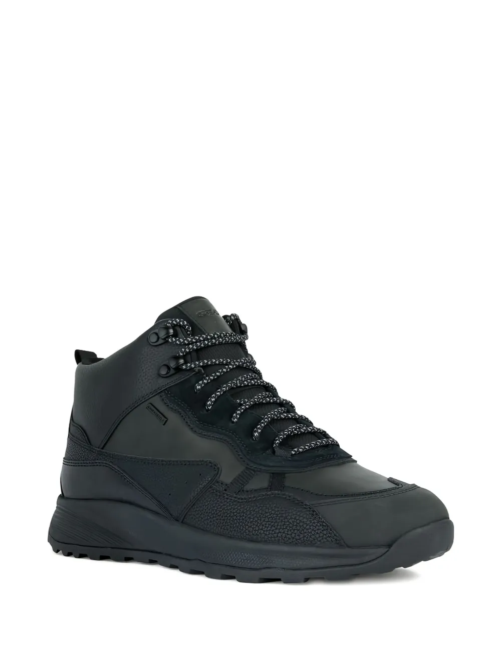Geox lace-up leather boots Black