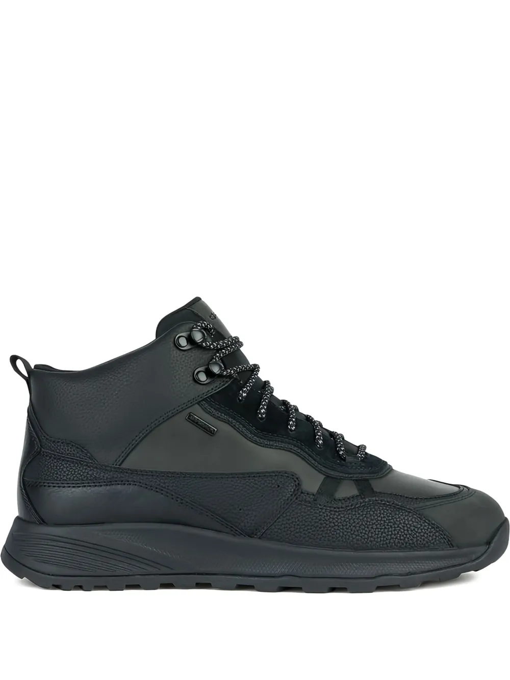 Geox lace-up leather boots Black