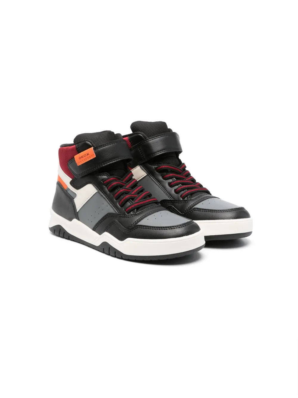 Geox Kids Perth panelled high-top sneakers | Black | Image 1