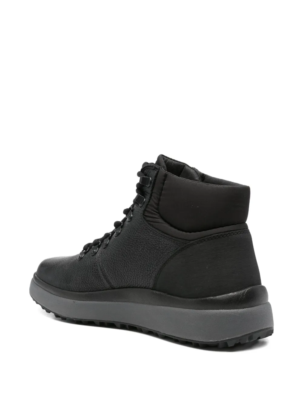 Geox Granito + Grip lace-up padded collar boots Black