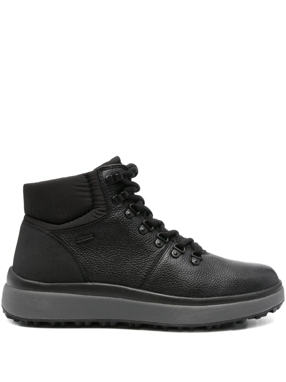 Geox Granito + Grip lace-up padded collar boots Black