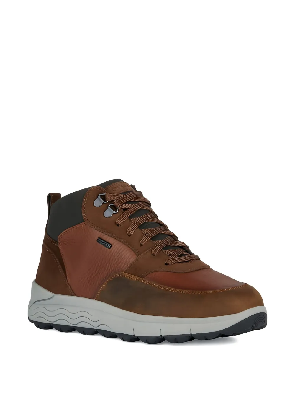 Geox Spherica 4x4 leather lace-up boots Brown
