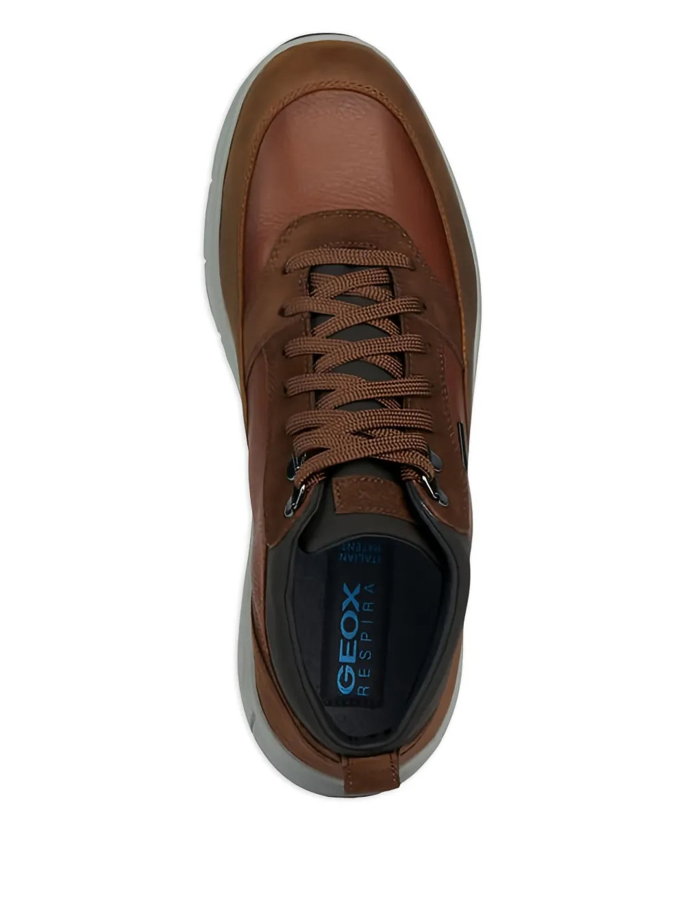 Geox Spherica 4x4 leather lace-up boots Brown
