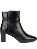 Geox 60mm Walk Pleasure zip-detail block-heel boots - Black