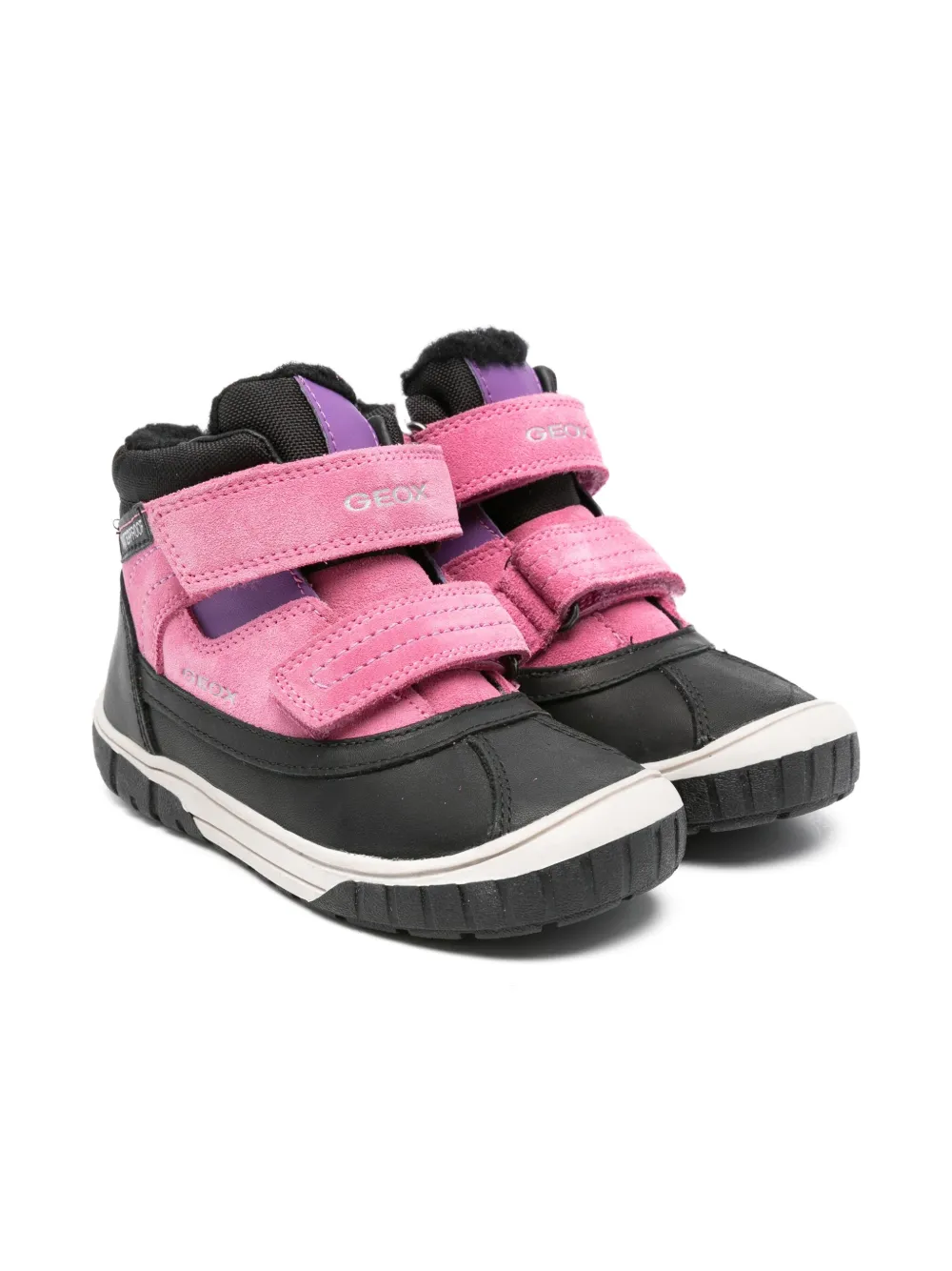 Geox Kids Omar gewatteerde laarzen met dubbele bandjes Roze