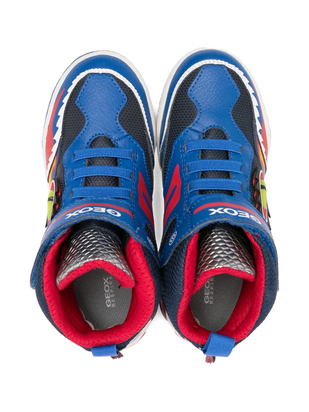 Geox Kids Inek flame-print boots Blue