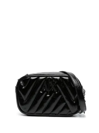 Armani Exchange logo-lettering Quilted Crossbody Bag - Farfetch