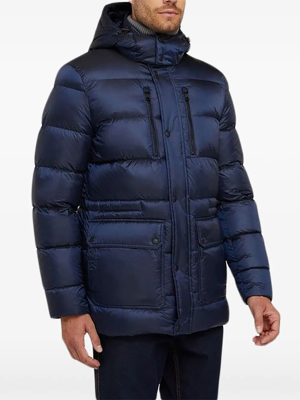 Geox Gevoerd jack met capuchon Blauw