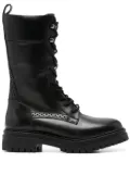 Geox 40mm Iridea combat boots - Black