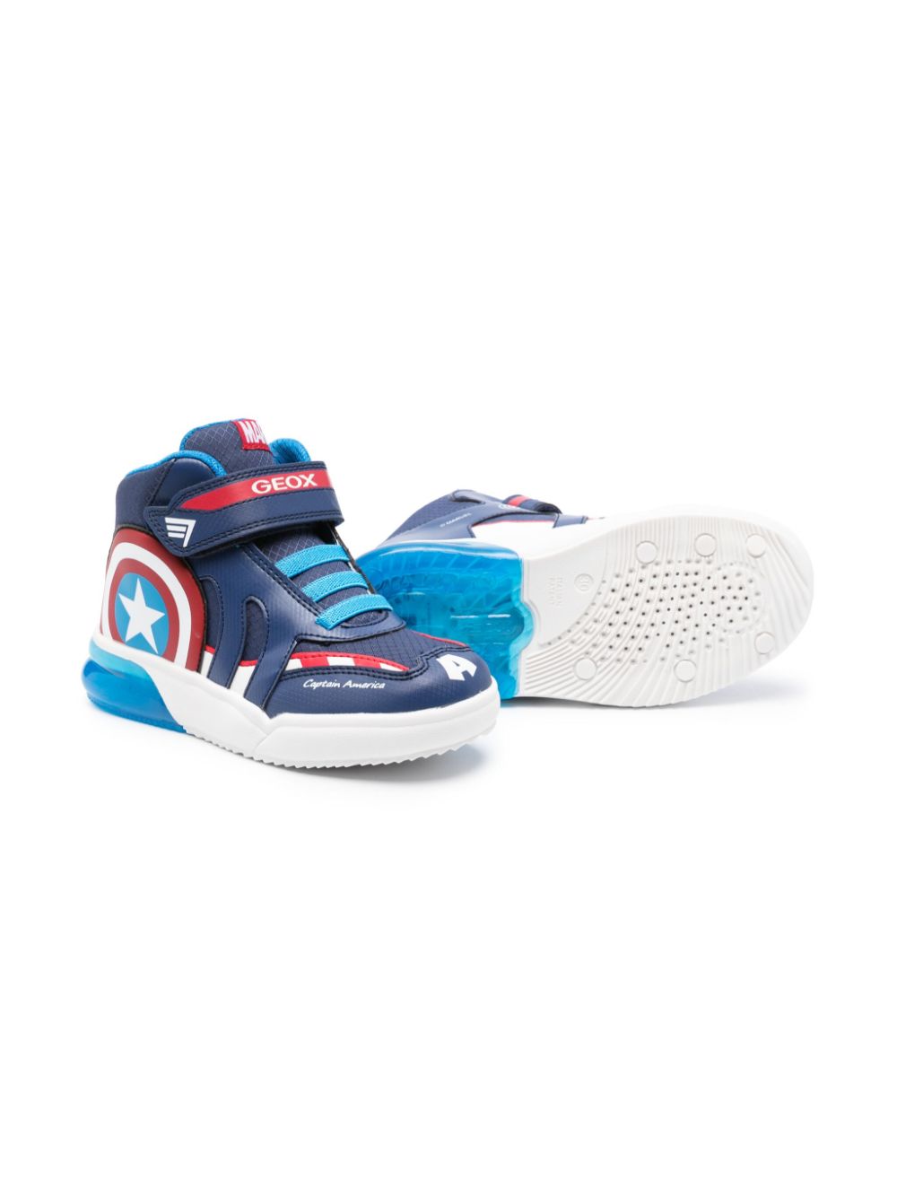 Geox Kids x Marvel Grayjay high-top sneakers - Blauw