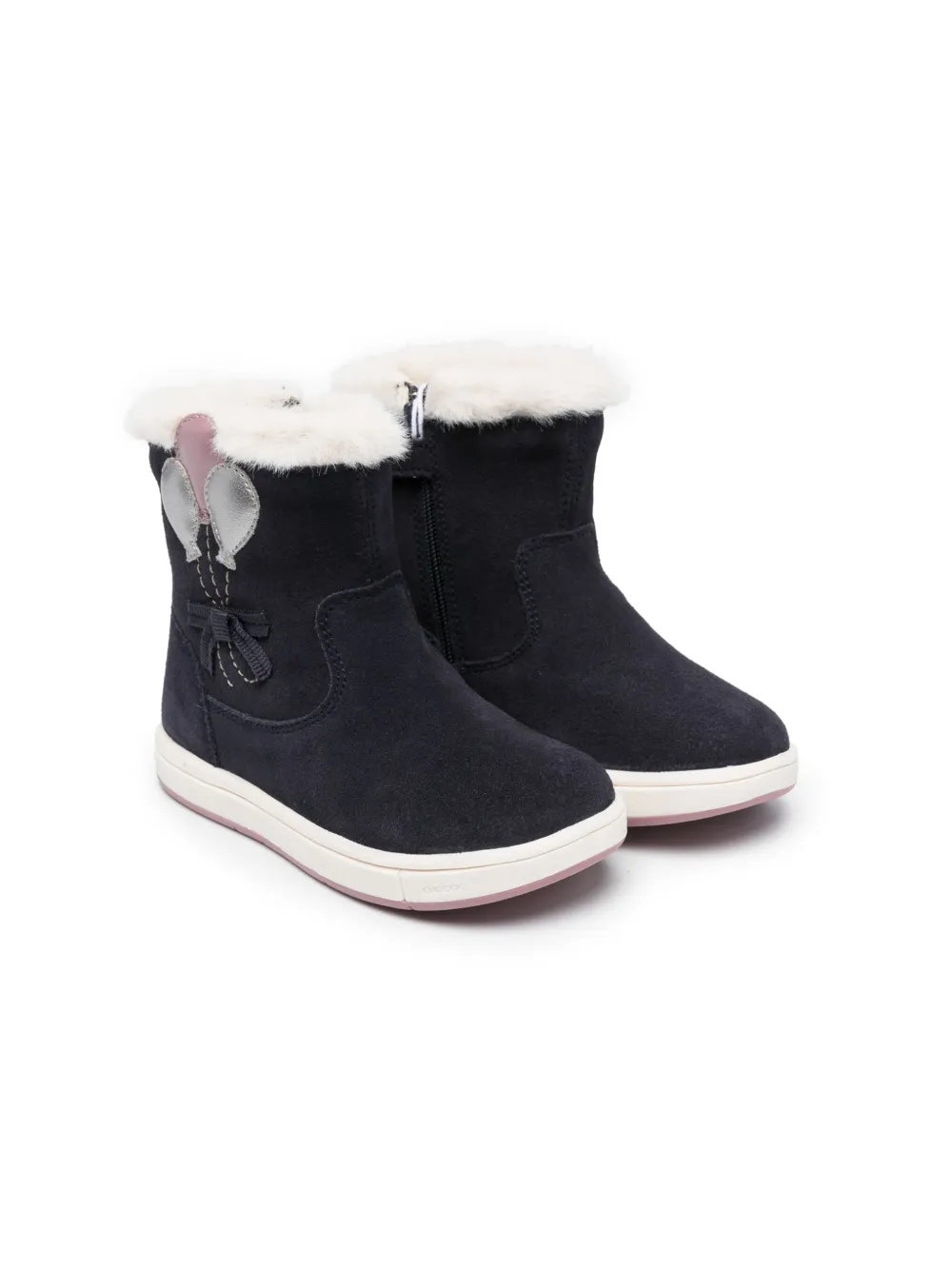 Geox Kids' Trottola Booties In Blue