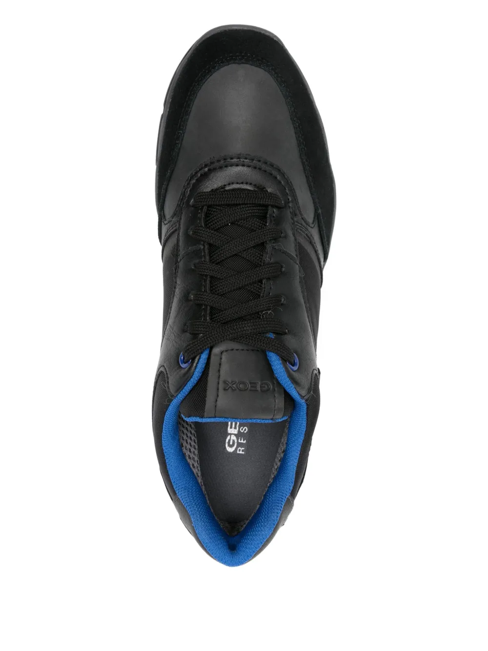 Geox Sandford leather panelled sneakers Black