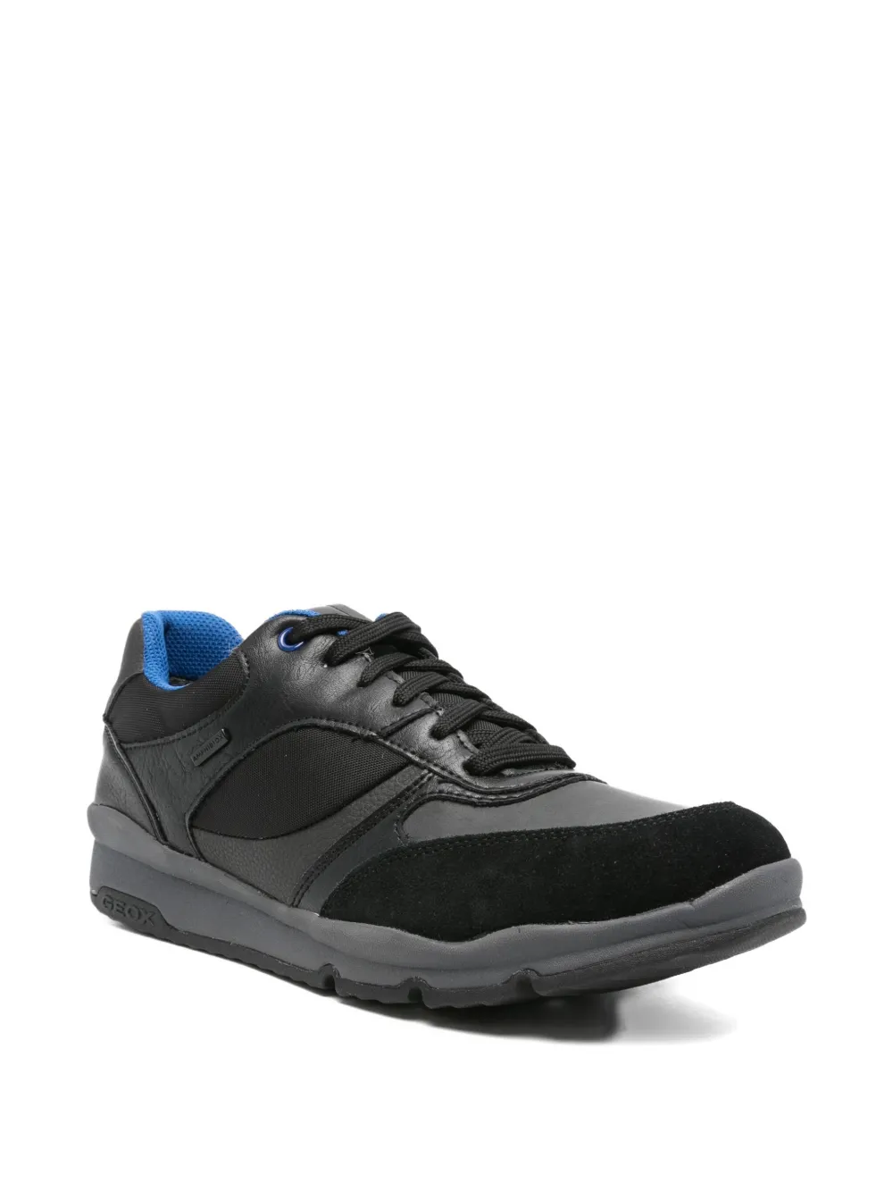 Geox Sandford leather panelled sneakers Black