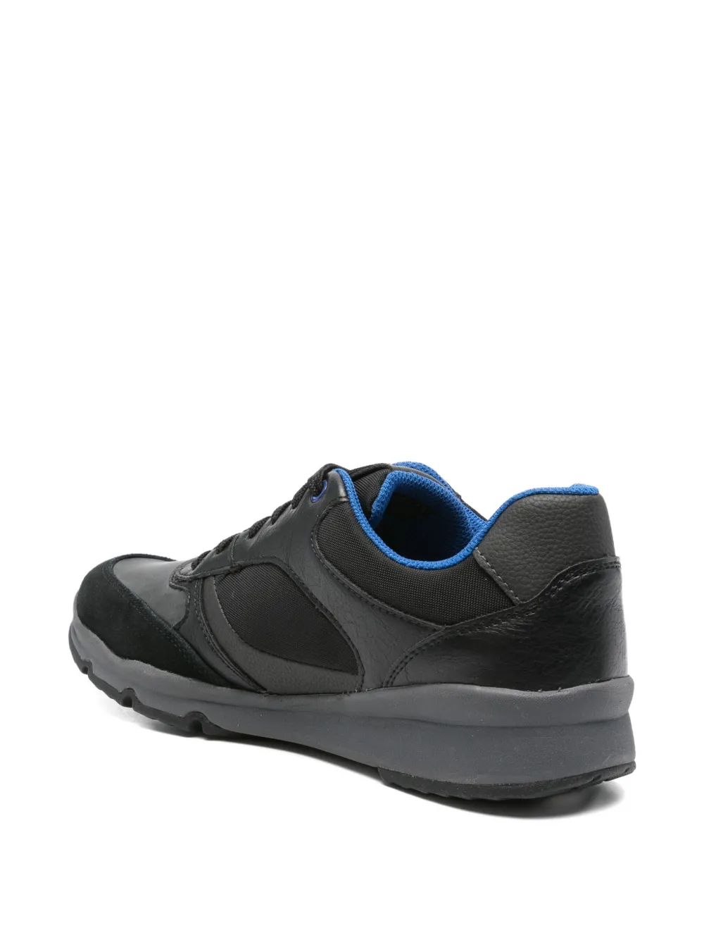 Geox Sandford leather panelled sneakers Black