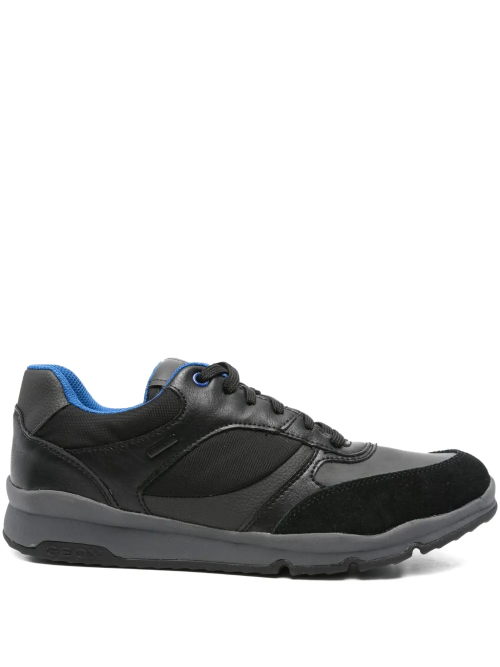 Geox Sandford leather panelled sneakers Black