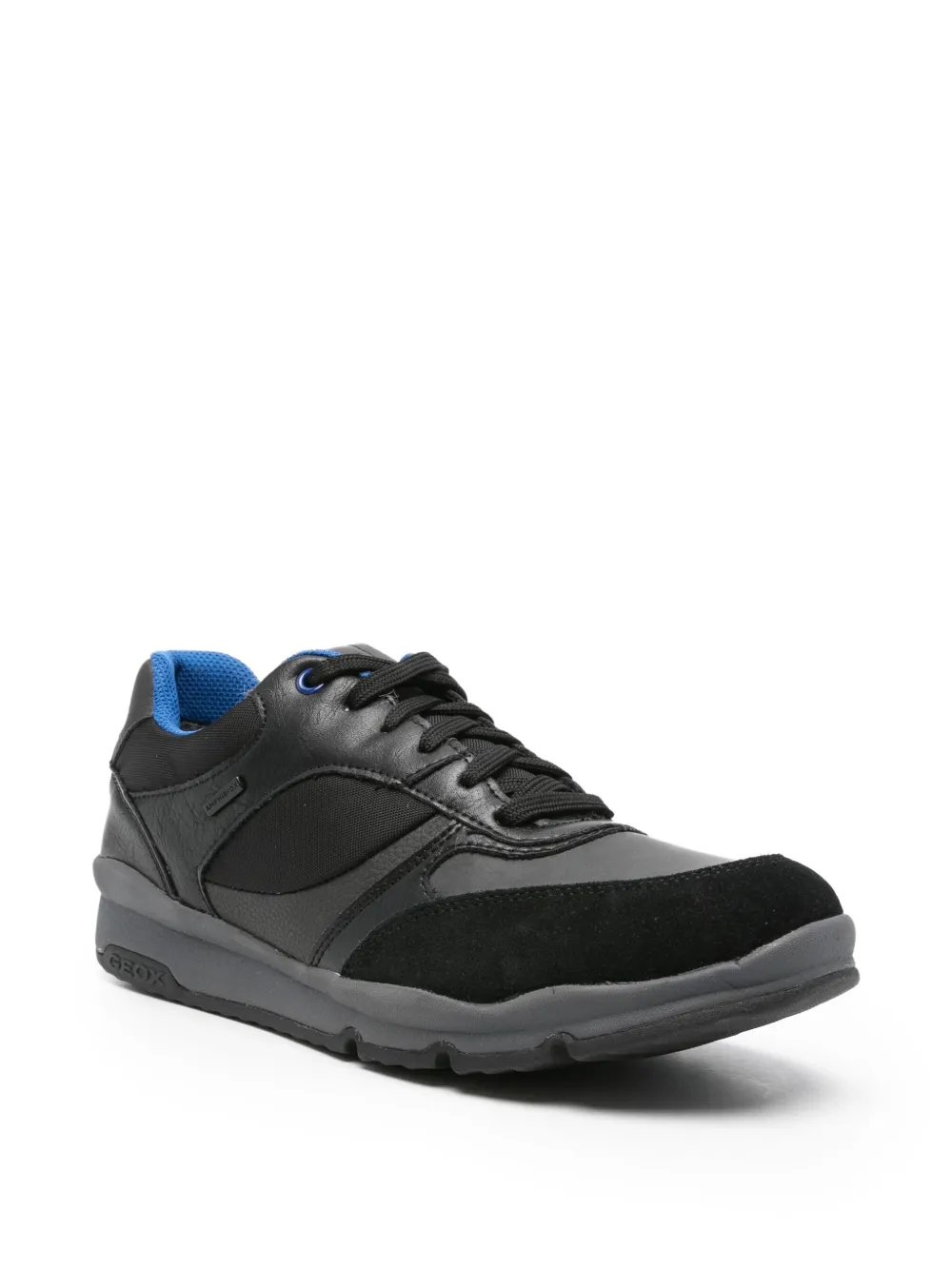 Geox Sandford leather panelled sneakers Black