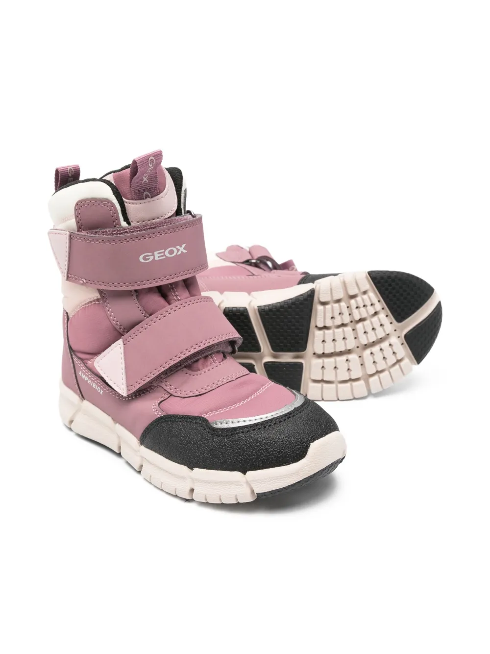 Geox Kids flexyper touch-strap boots - Roze