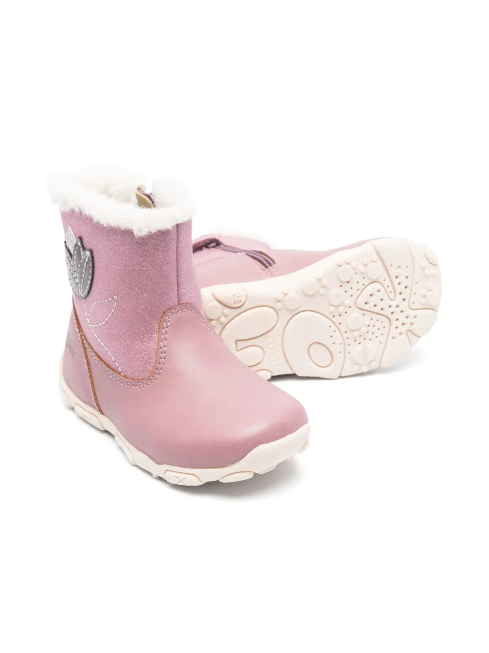Geox Kids Balu floral-embroidered boots | Teen Knee Length Boots | Image 2