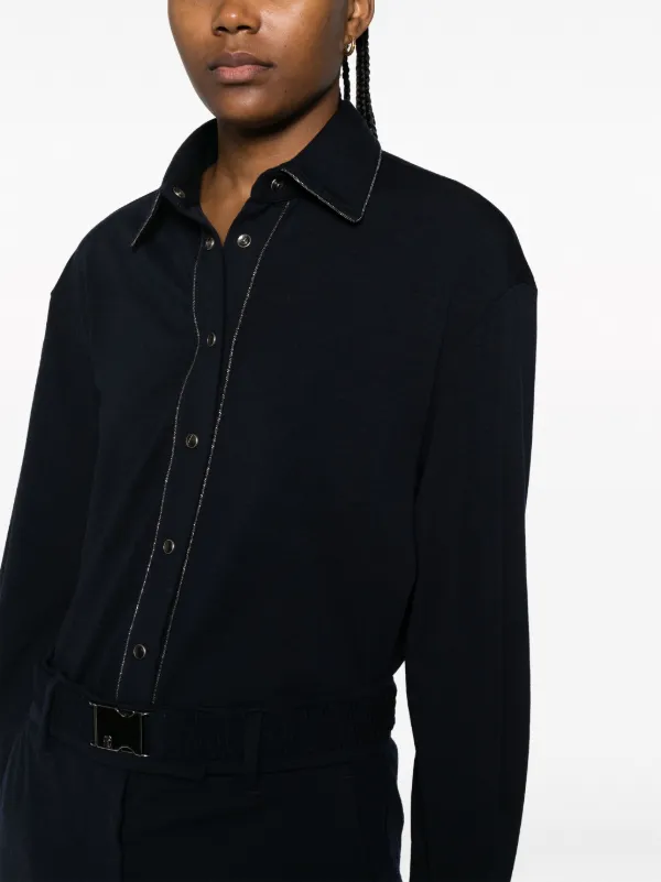 ブルネロクチネリ　モニーレ　シャツドレス Brunello Cucinelli モニーレ チェーントリム シャツドレス