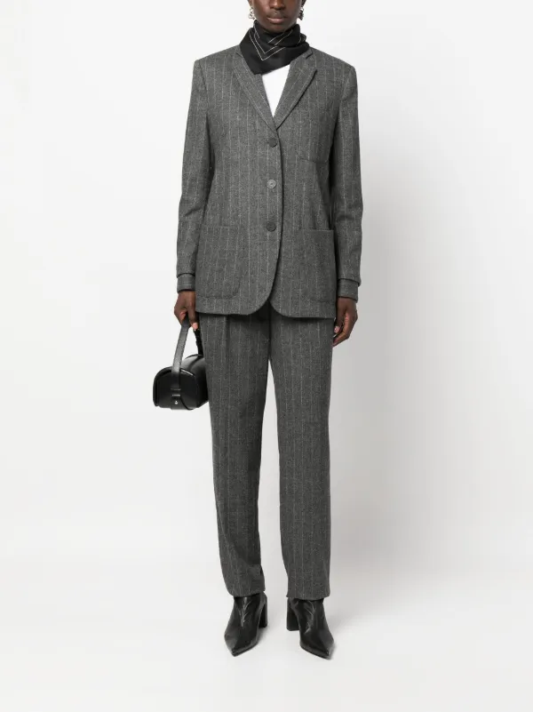 emporio armani baggy slacks グレー Armani Collezioni gray wide straight leg trousers pants